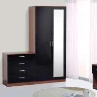 Hot selling black lacquer bedroom furniture